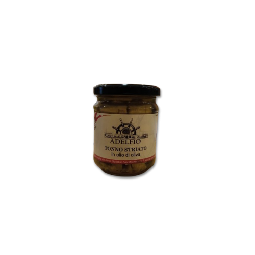 Tonno Striato in olio d'oliva vaso vetro 200g Adelfio